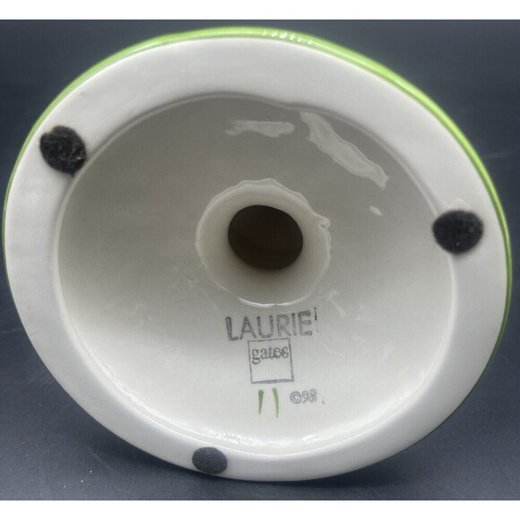 VTG Laurie Gates Los Angeles Pottery CHRISTMAS Candle Holders 7” Set of 2 - Picture 5 of 9